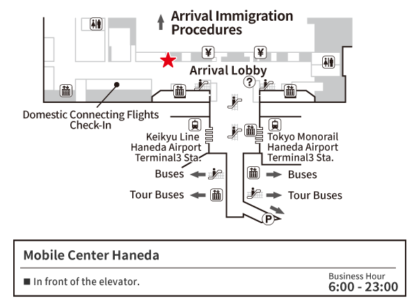羽田机场 第3航站楼 2楼　到达大厅 地图