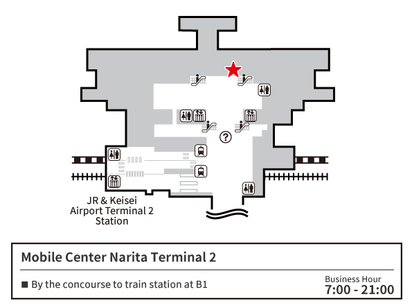 나리타 공항 제2 터미널 지하 1층 지도